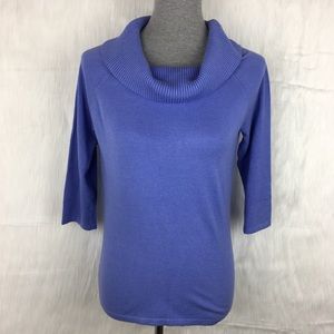 ✨Ann Taylor Purple Cowl Neck Lightweight Sweater